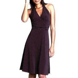 BCBG Polka Dot Halter Dress